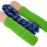 Dziecięca skakanka z drewnianymi rączkami i gumowymi końcówkami