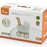 Drewniany wózek dla lalek z gondolą Viga