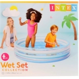 Nadmuchiwany dziecięcy basen 147 × 33 cm, niebieski, 3 komory