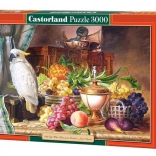Puzzle 3000 elementów Martwa natura z papugą, Josef Schuster