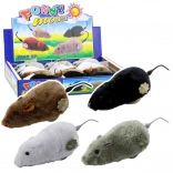 Nakrecana pluszowa mysz zabawka dla dzieci i kotów