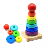 Drewniana wieża do układania