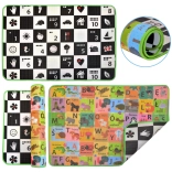 Humbi piankowa, dwustronna mata edukacyjna szachownica 3w1 polski alfabet i liczby 150 × 100 × 1 cm