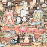 Ravensburger puzzle Crazy Cats: Klub Książki Bingleya 1000 elementów