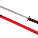 Drewniany czerwony miecz na cosplay 73 cm