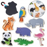 Viga drewniane magnesy – dzikie zwierzęta, 20 szt.