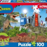 Puzzle SCHMIDT Schleich dinozaury z prehistorii 100 elementów z figurką