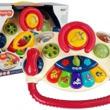 Interaktywna kierownica dla dzieci z pianinkiem, dźwiękami zwierząt i telefonem