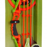 Dziecięcy łuk z tarczą i strzałami z przyssawką oraz laserowym celownikiem