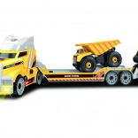 Wkręcany auto laweta ze sprzętem budowlanym 62 cm ze światłami i dźwiękami