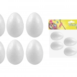 Ozdobne styropianowe jajka 6 cm, 6 szt.