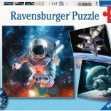 Ravensburger puzzle odkrywanie kosmosu 3x49 elementów