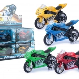 Metalowy motocykl wyścigowy 11 cm