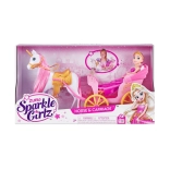 Lalka księżniczka z jednorożcem i powozem SPARKLE GIRLZ 26,5 cm