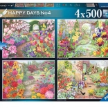 Ravensburger puzzle Cudowne ogrody 4×500 elementów