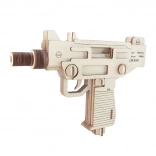Drewniane 3D Puzzle Pistolet UZI