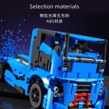 Klocki pojazdów 9w1, 638 elementów, niebieskie