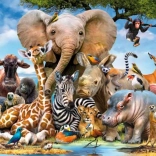 RAVENSBURGER puzzle African Friends 300 elementów
