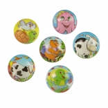 Piankowa skacząca piłeczka Zwierzątka 6 cm