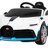 Dziecięcy samochód elektryczny BUGATTI Divo 12V z pilotem, kołami EVA i LED