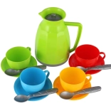 dziecięcy zestaw do herbaty z plastiku, 13 elementów w siateczce