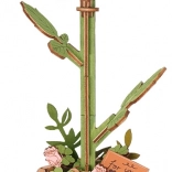 3D drewniana układanka różowa róża ROBO TIME