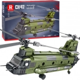 Reobrix zestaw konstrukcyjny helikopter CH-47 Chinook – wojskowy tandemowy śmigłowiec, 1451 elementów