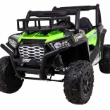 elektryczne dziecięce auto buggy UTV 24V z dwoma silnikami, kołami EVA i pilotem – zielone