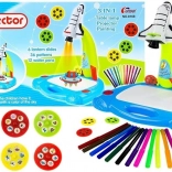 Dziecięcy projektor rakieta do rysowania z 36 obrazkami