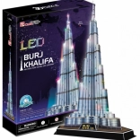 Świecące puzzle 3D Burdż Chalifa 136 elementów