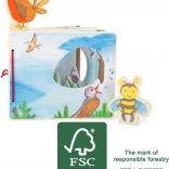 Drewniana książeczka obrazkowa z pszczółką SMALL FOOT