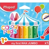 Kredki woskowe dla najmłodszych 1+ MAPED, 12 kolorów