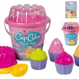 Androni zestaw do piasku babeczki – średni – Różowa