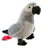 Pluszowy szary papuga 20 cm