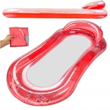 Nadmuchiwana mata z oparciem i siatką do wody czerwona Bestway