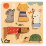 Drewniane puzzle do układania – Zwierzęta domowe Djeco