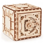 Drewniany mechaniczny sejf UGEARS – puzzle 3D 179 elementów