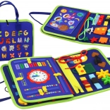 Dziecięca sensoryczna edukacyjna tablica niebieska