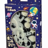 Świecące dekoracje na ścianę i sufit – gwiazdy i ciała niebieskie, 41 szt.