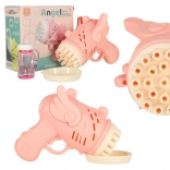 Różowy pistolet na bańki z skrzydłami