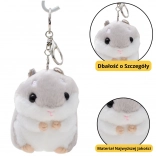 Pluszowy Chomik Brelok Szary 10 cm