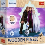 Drewniane puzzle Kraina Lodu – 50 elementów