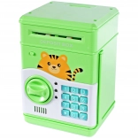 Skarbonka sejf kotek zielony