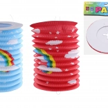 Lampion walec Tęcza 15 cm