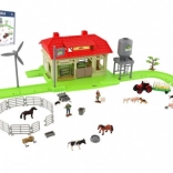 Zestaw domowej farmy ze zwierzętami i traktorem