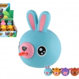 Piszczące gumowe zwierzątko z językiem 6 cm