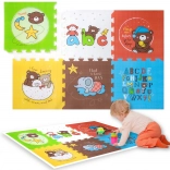 Humbi piankowa mata puzzlowa XXL zwierzątka i literki 6 elementów 165 × 112 × 1,5 cm