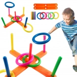 Gra w rzucanie obręczy do celu – kolorowy zestaw plastikowy