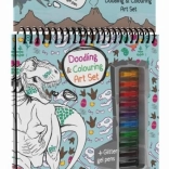 Blok z długopisami żelowymi Dinozaury od JIRI MODELS