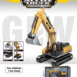 Dziecięca koparka GLW z metalową łyżką i obrotową kabiną